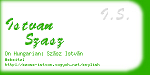 istvan szasz business card